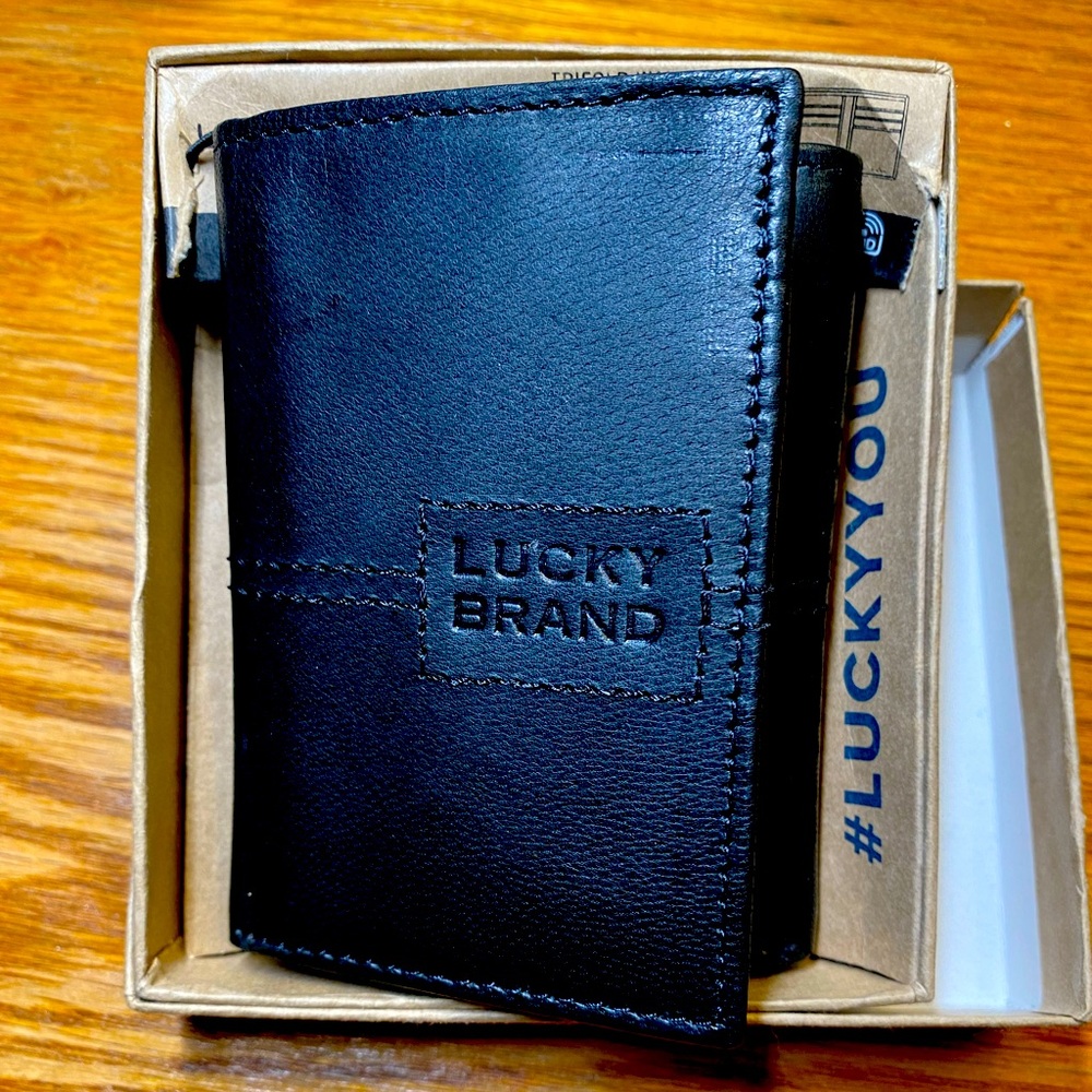 Lucky Brand Trifold Wallet - 100% Leather